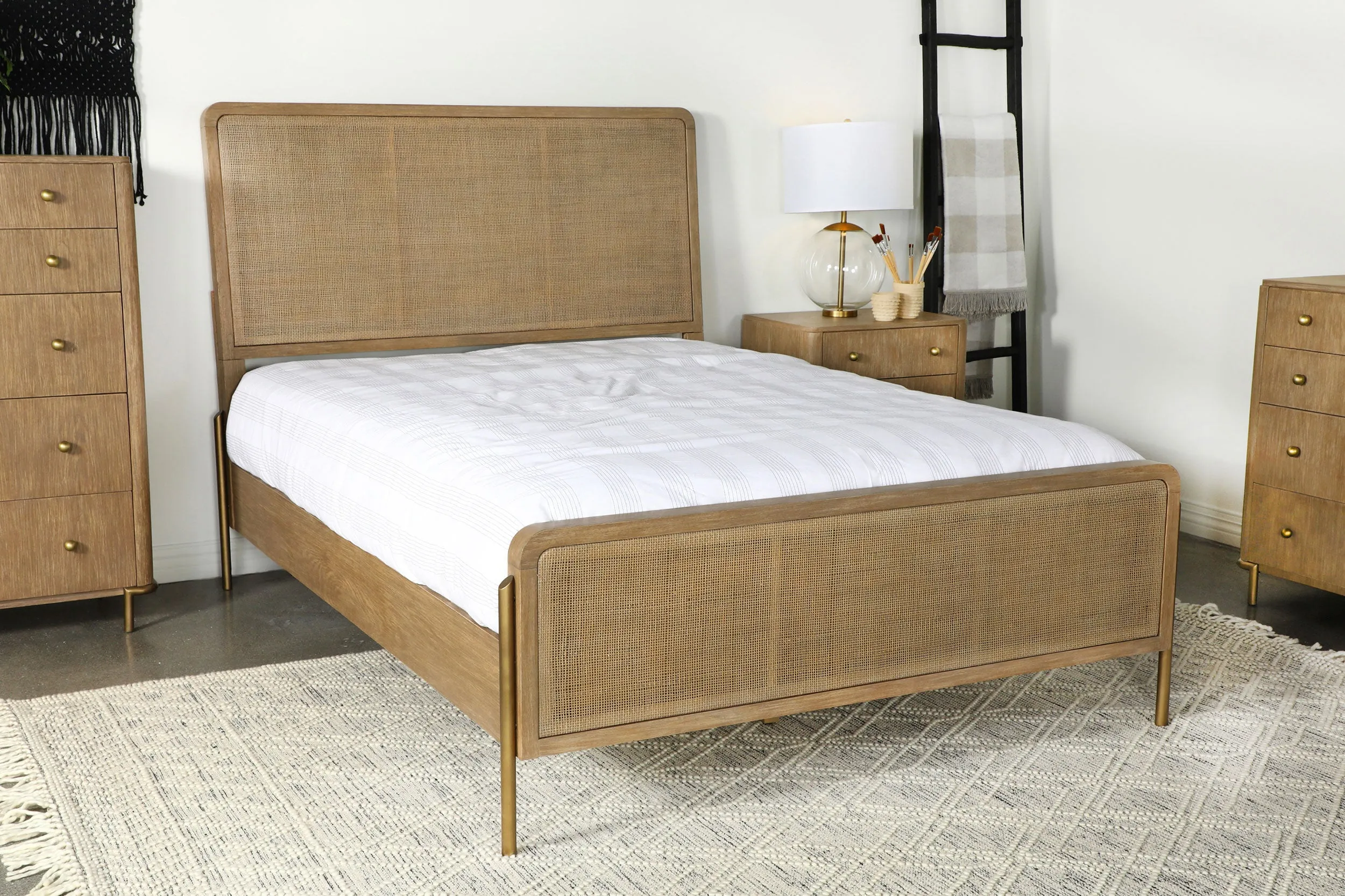 Arini Upholstered Panel Bed - Elegant Bedroom Look