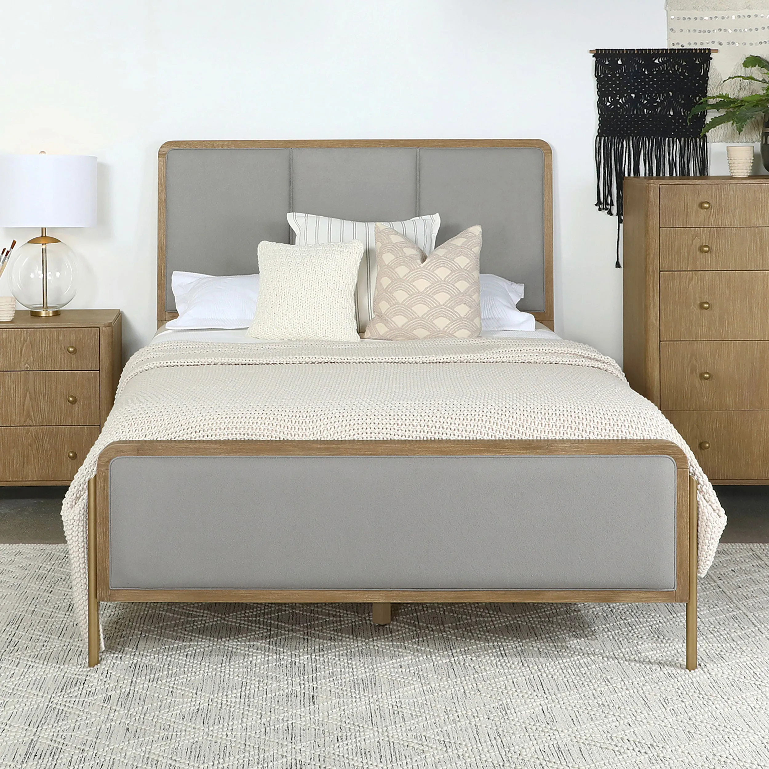 Arini Upholstered Panel Bed - Elegant Bedroom Look