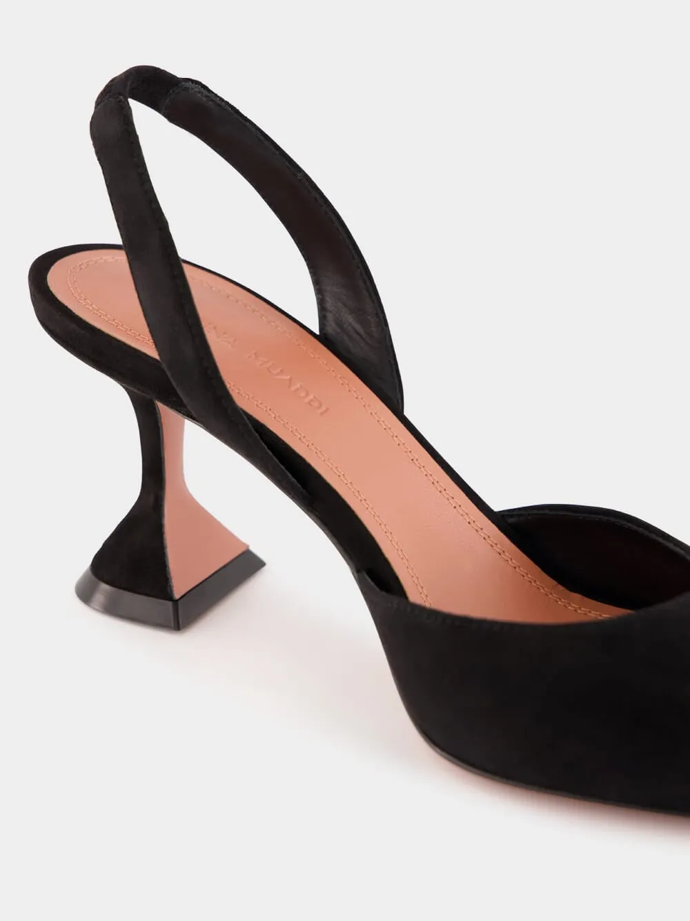 Black Holli Suede Slingback Heels