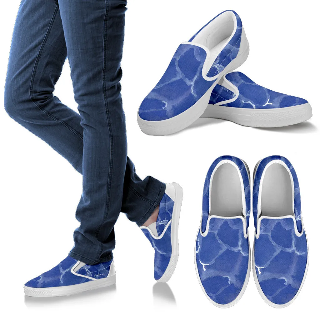 Blue Pool Slip On Sneakers