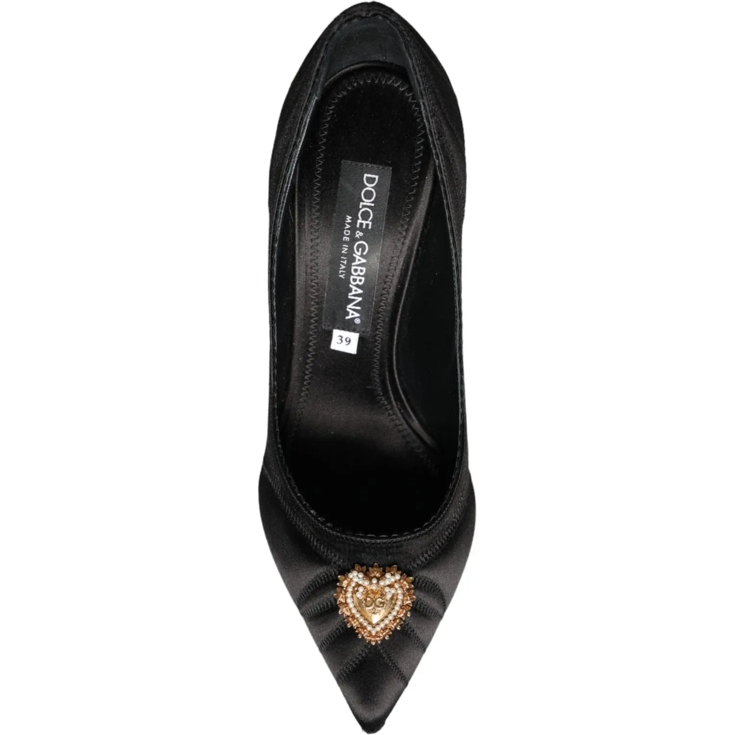 Dolce & Gabbana Black Heart DEVOTION Heels Pumps Shoes