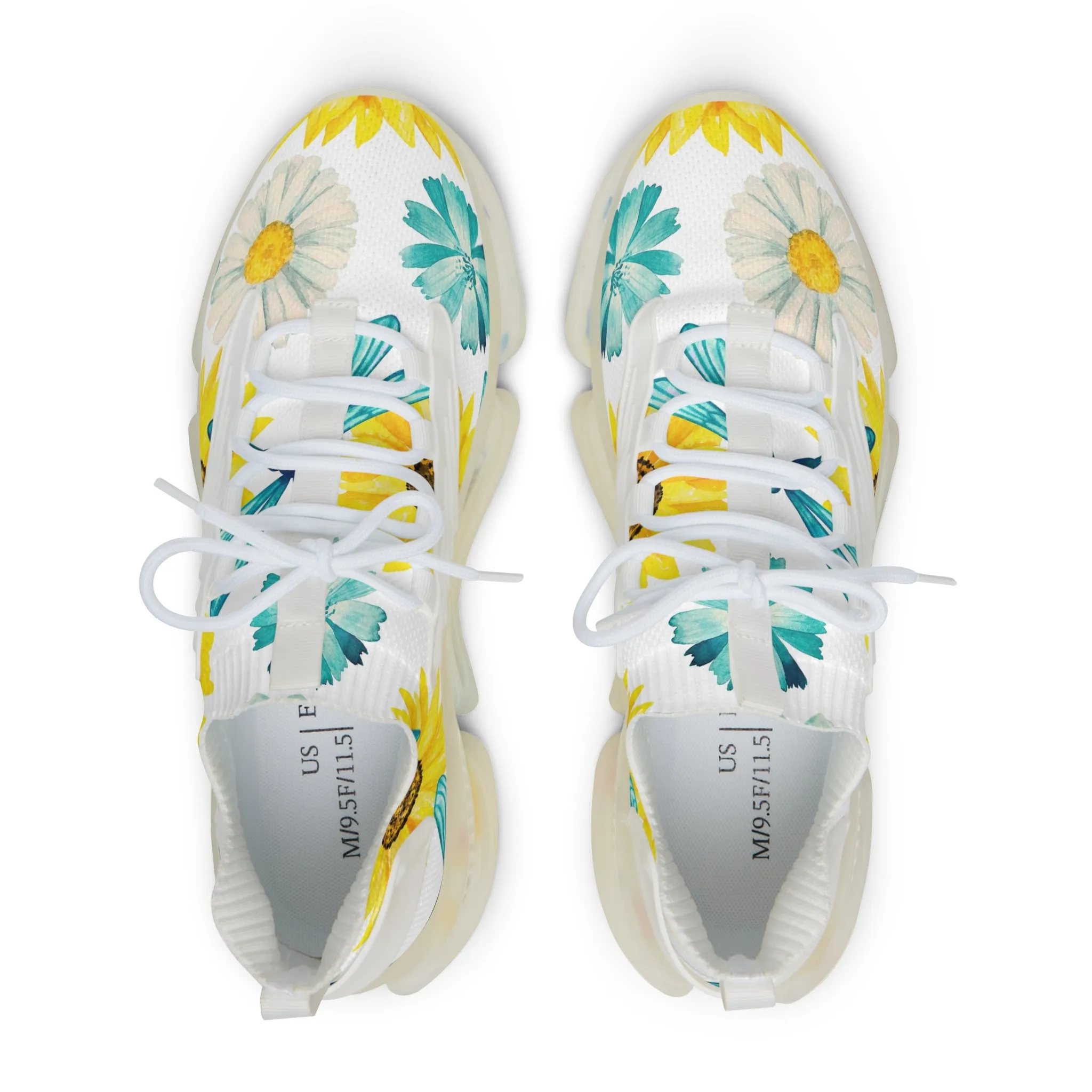 Dragonfly and Sunflower Men's Mesh Sneakers