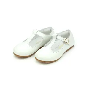 Eleanor T-Strap Flat in Pearl