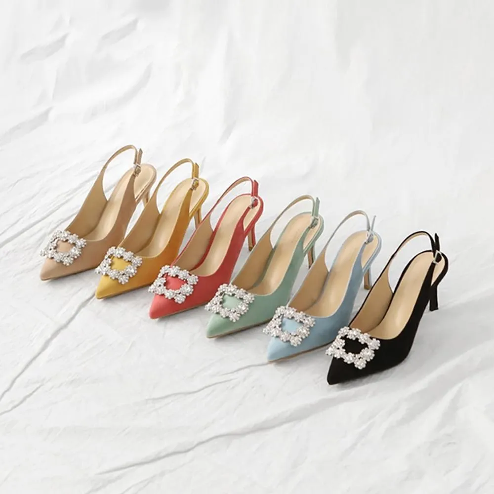 Elegant Rhinestone Pointed Fashion High Heels Shoes