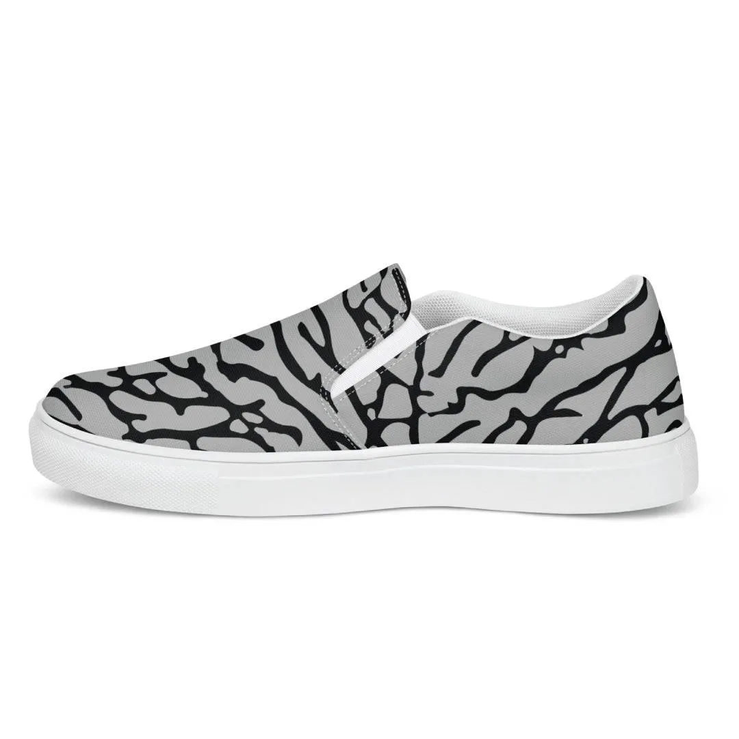 Elephant Print Canvas Shoes