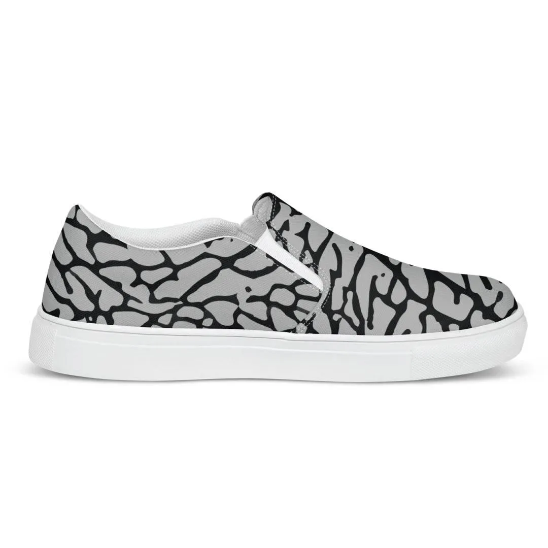 Elephant Print Canvas Shoes