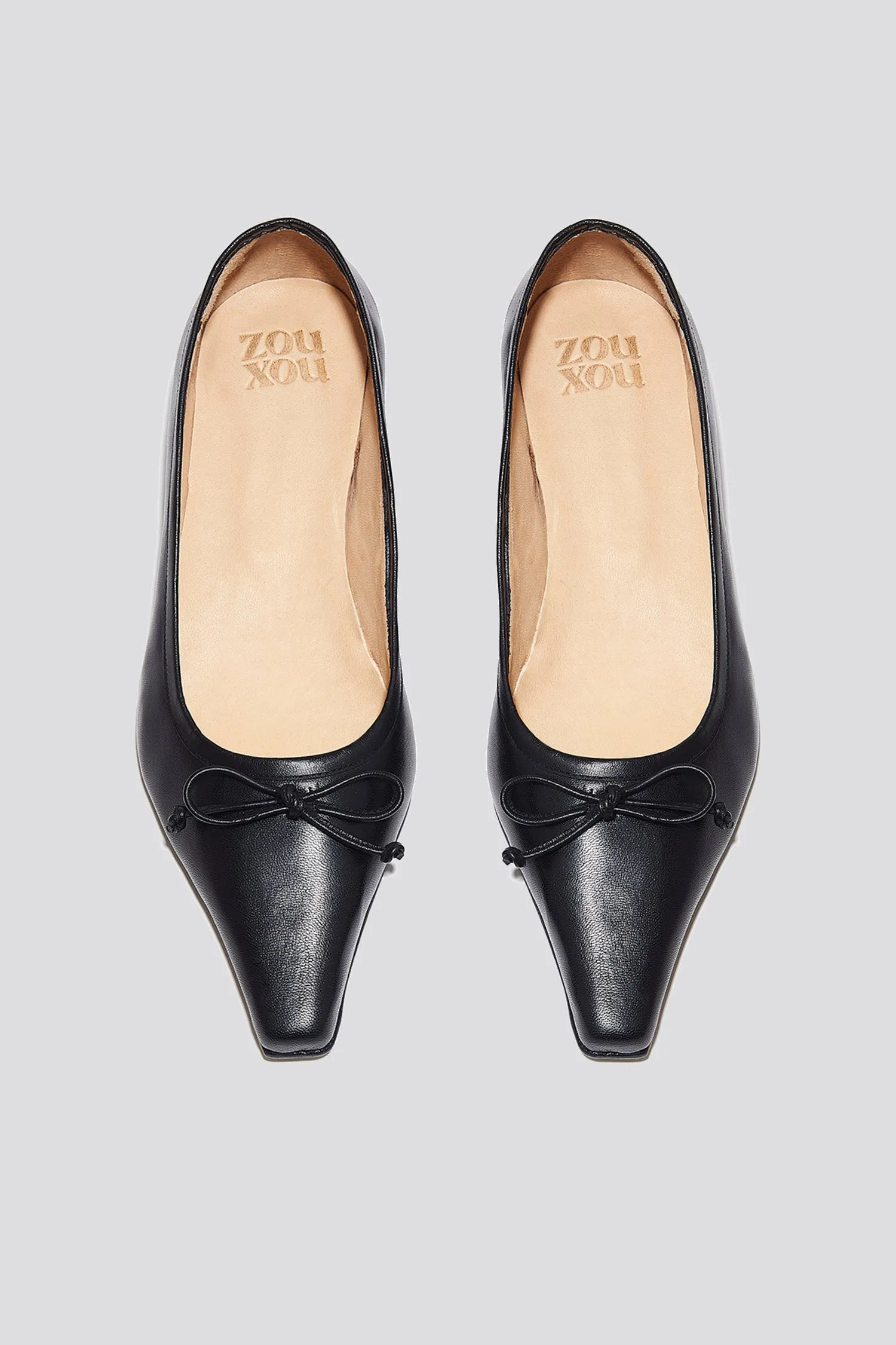 Ema Bow Flat in Black