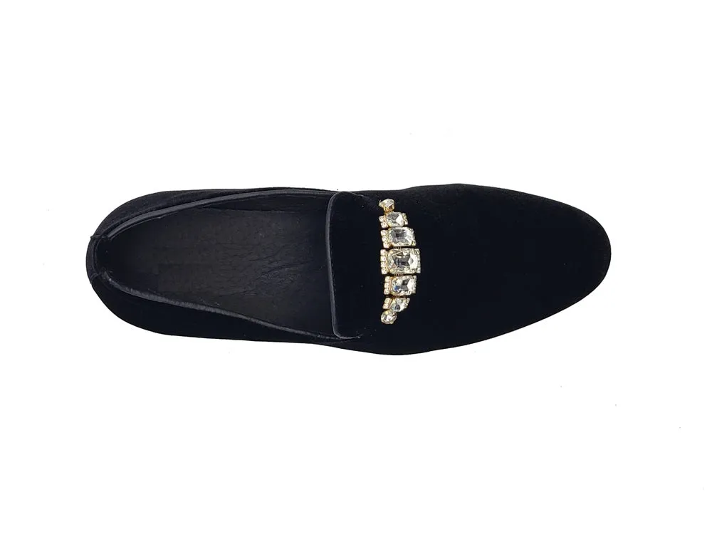 Formal Velvet Loafer with studs