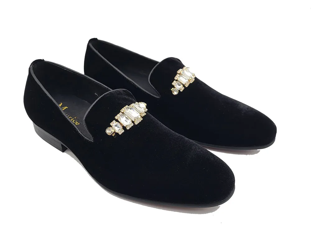 Formal Velvet Loafer with studs