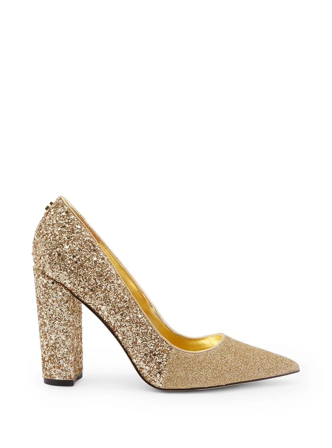 Gold Abagaily Embellished Pumps