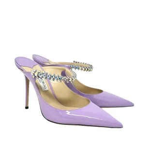 Jimmy Choo Bing 100 Wisteria Aurora Lilac Patent Leather Heels 42 UK 9