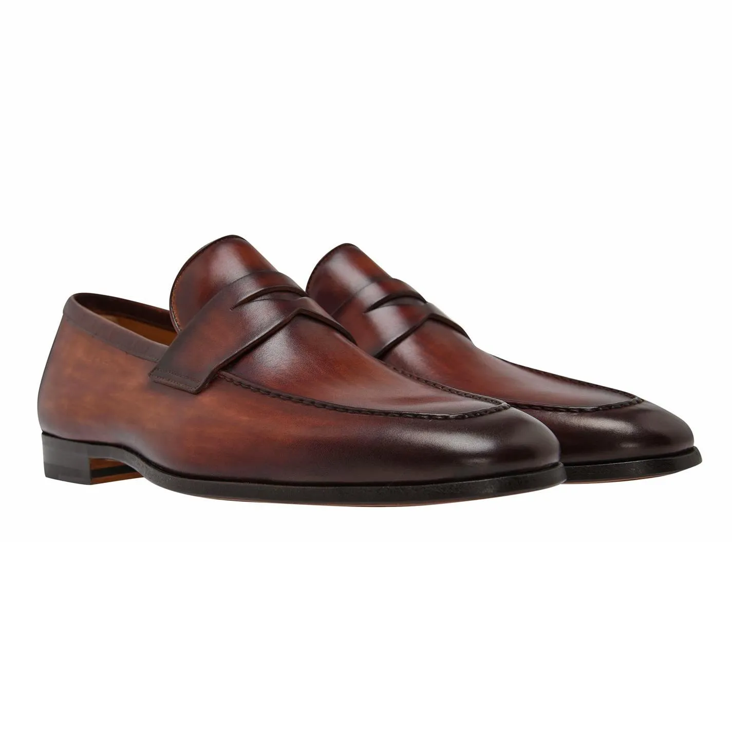 Magnanni Slip on Leather Loafer -  Brown