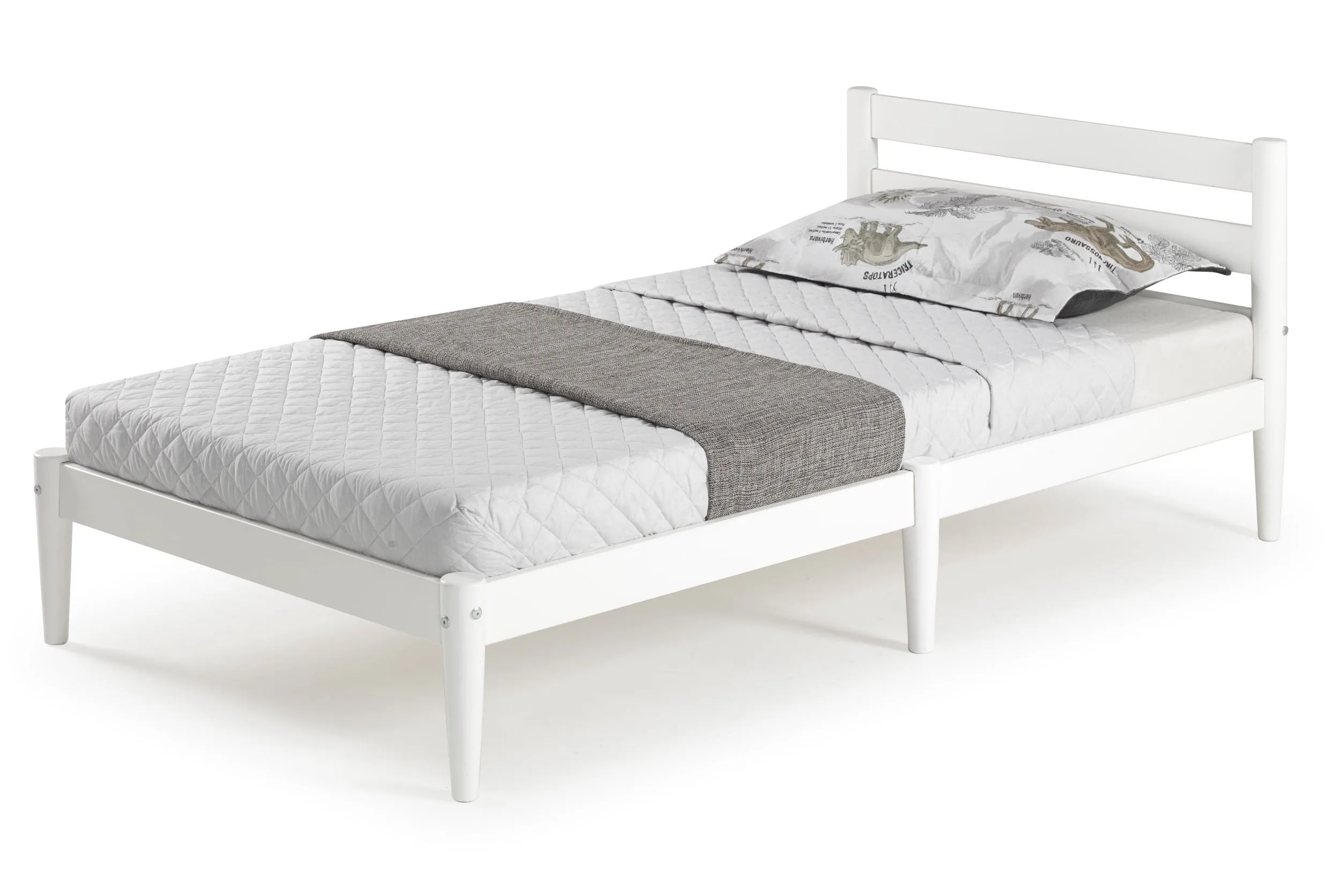 Mid-Century Twin Size Platform Bed - 2 Color Options