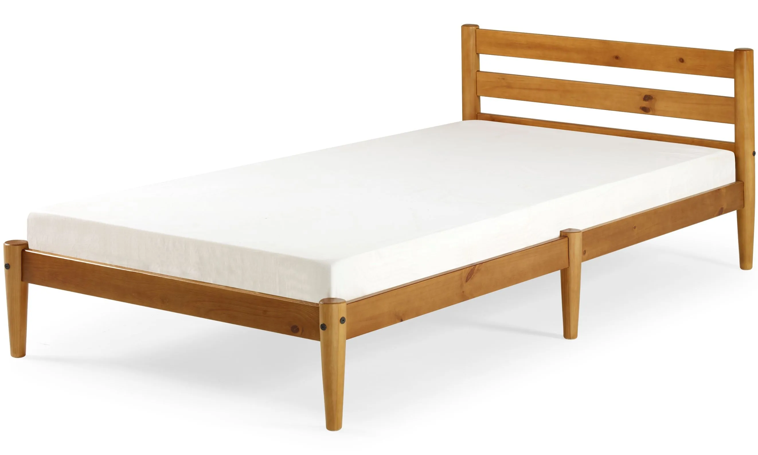 Mid-Century Twin Size Platform Bed - 2 Color Options