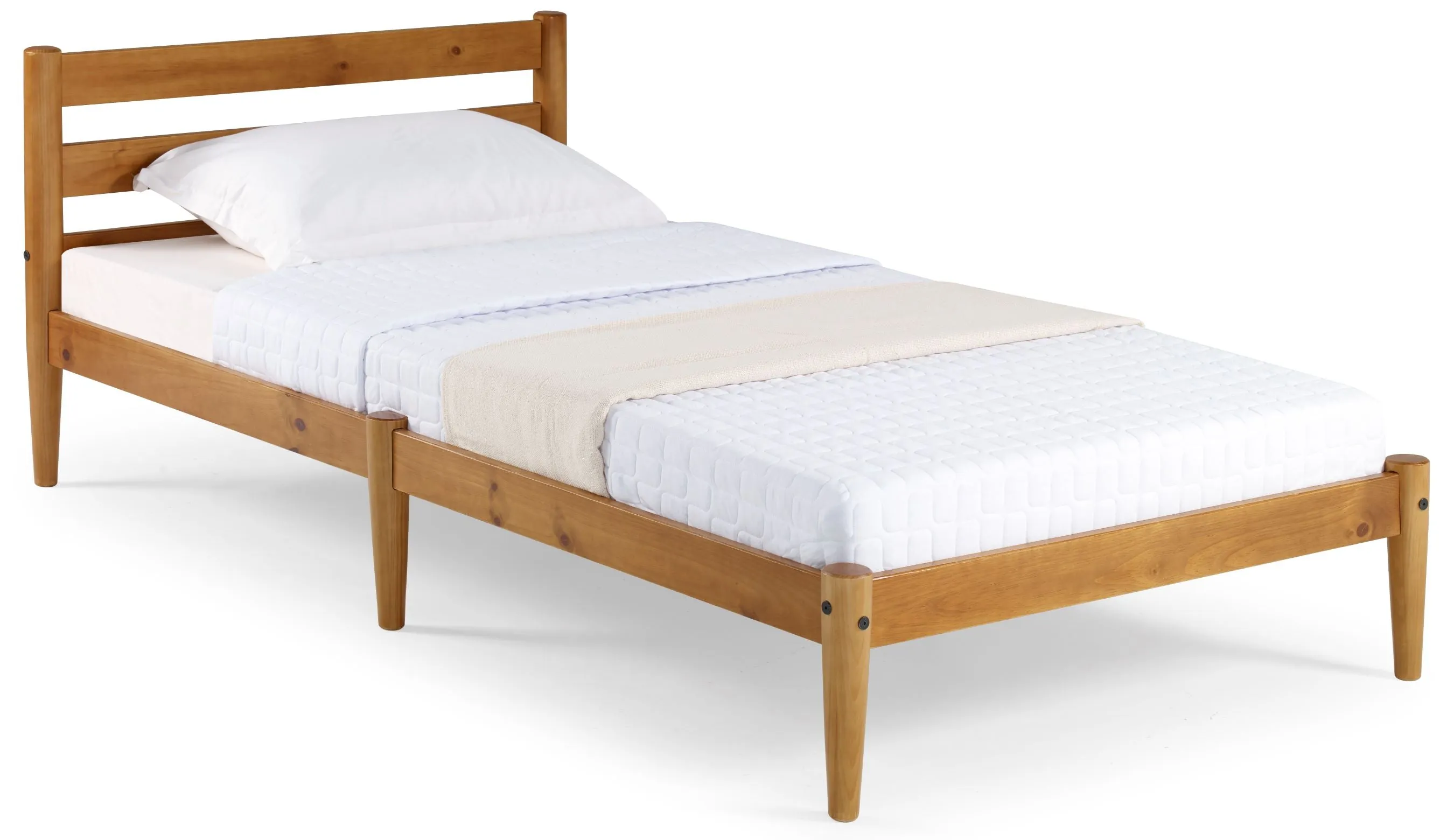 Mid-Century Twin Size Platform Bed - 2 Color Options