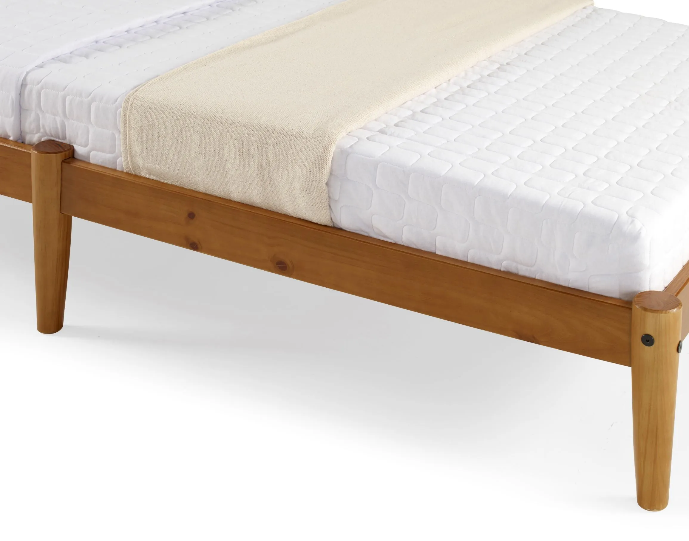 Mid-Century Twin Size Platform Bed - 2 Color Options