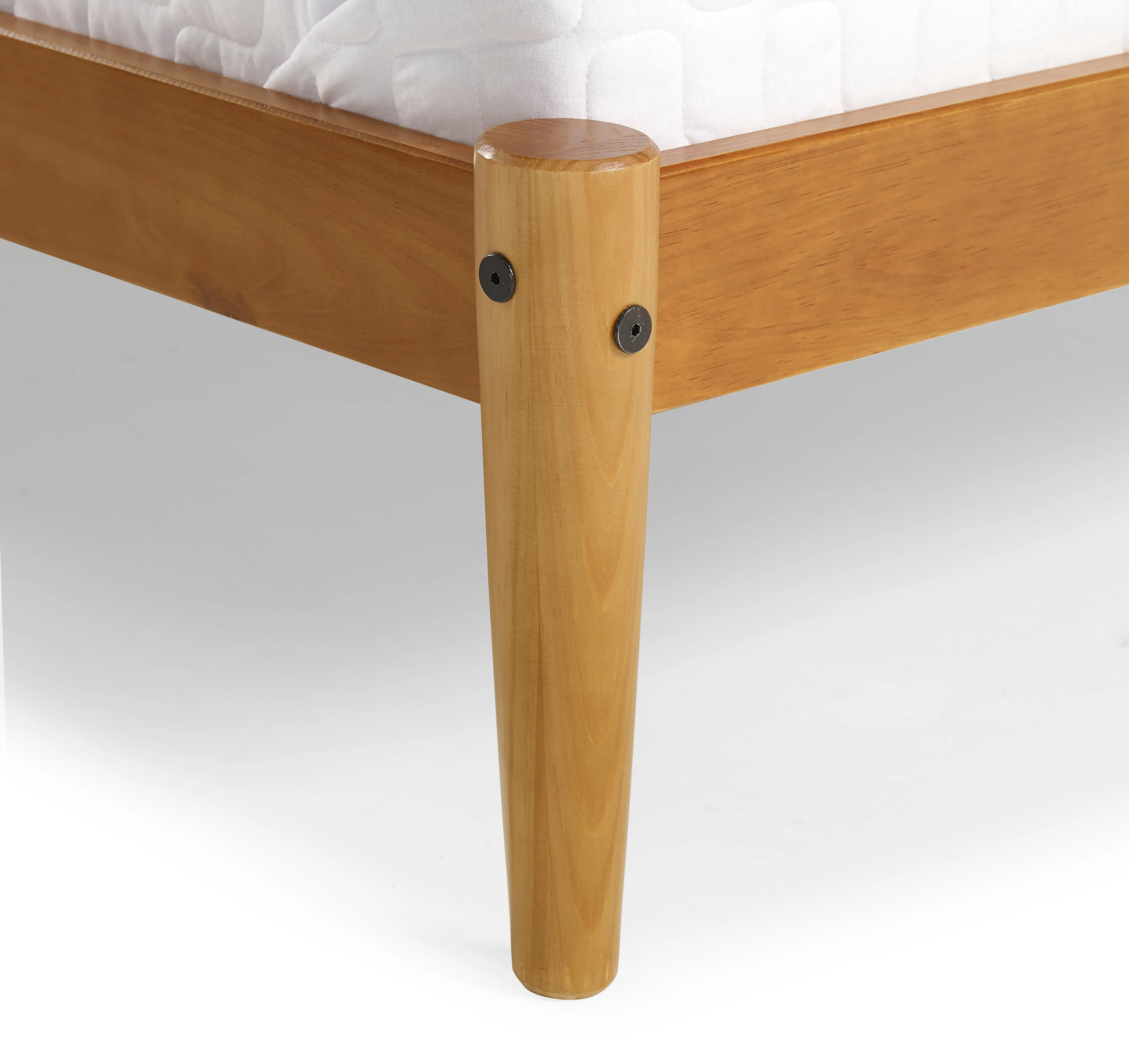 Mid-Century Twin Size Platform Bed - 2 Color Options