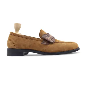 Mitsu - Men's Camel Kid Suede Loafer