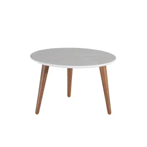 Moore 23.62" Round Mid-High Coffee Table in Grey