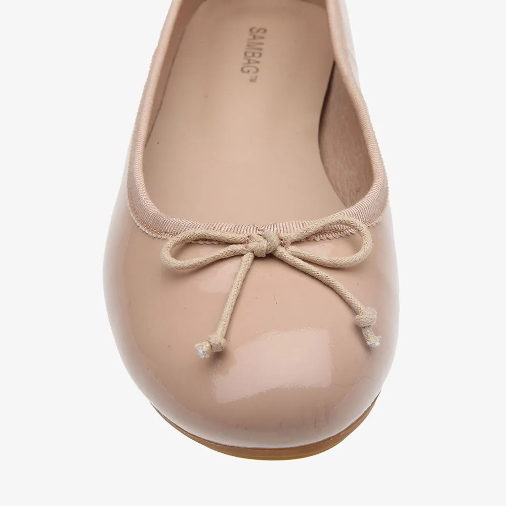 Natalie Blush Patent Leather Ballet Flat