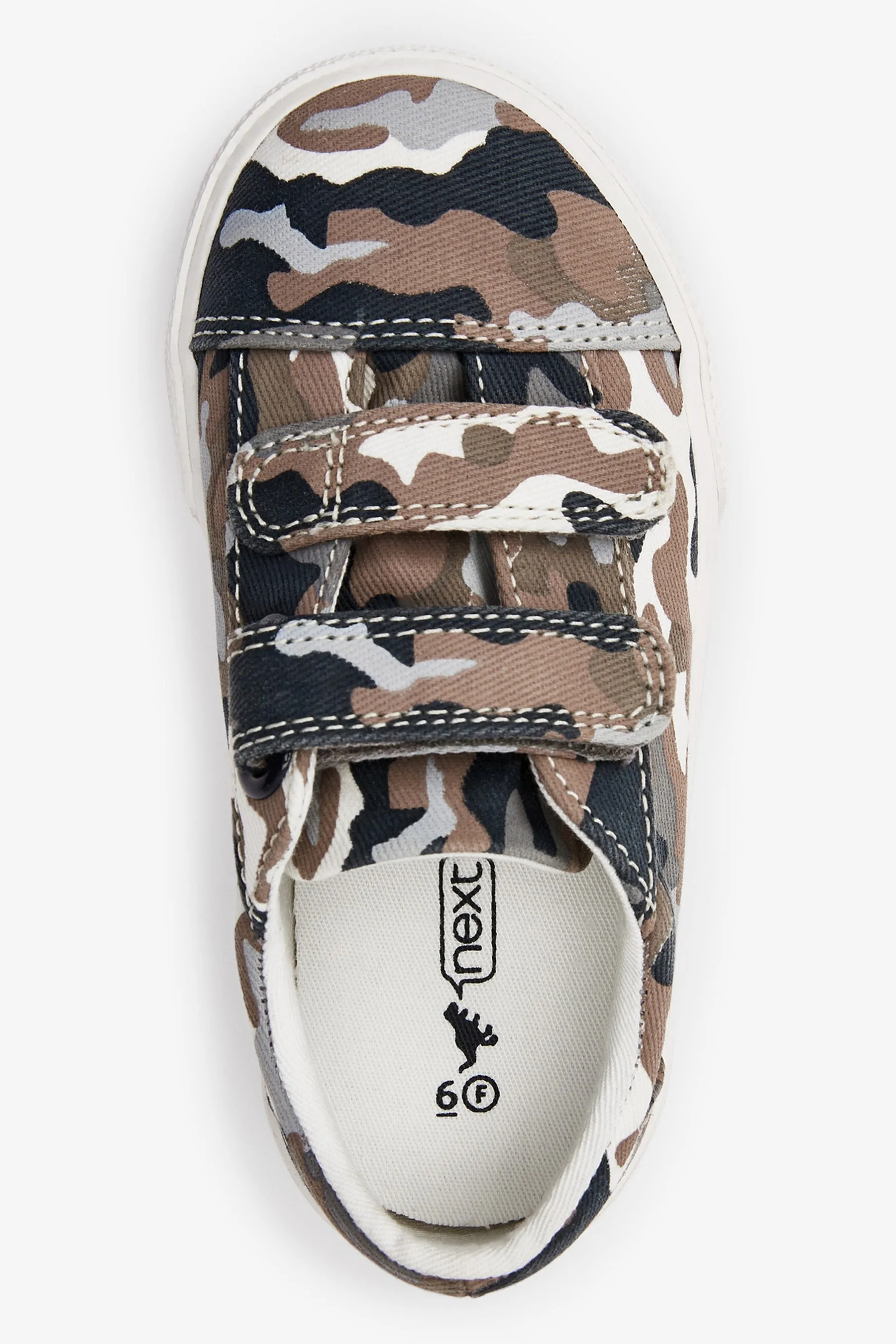 Next Neutral Camo Strap Younger Boys Shoes