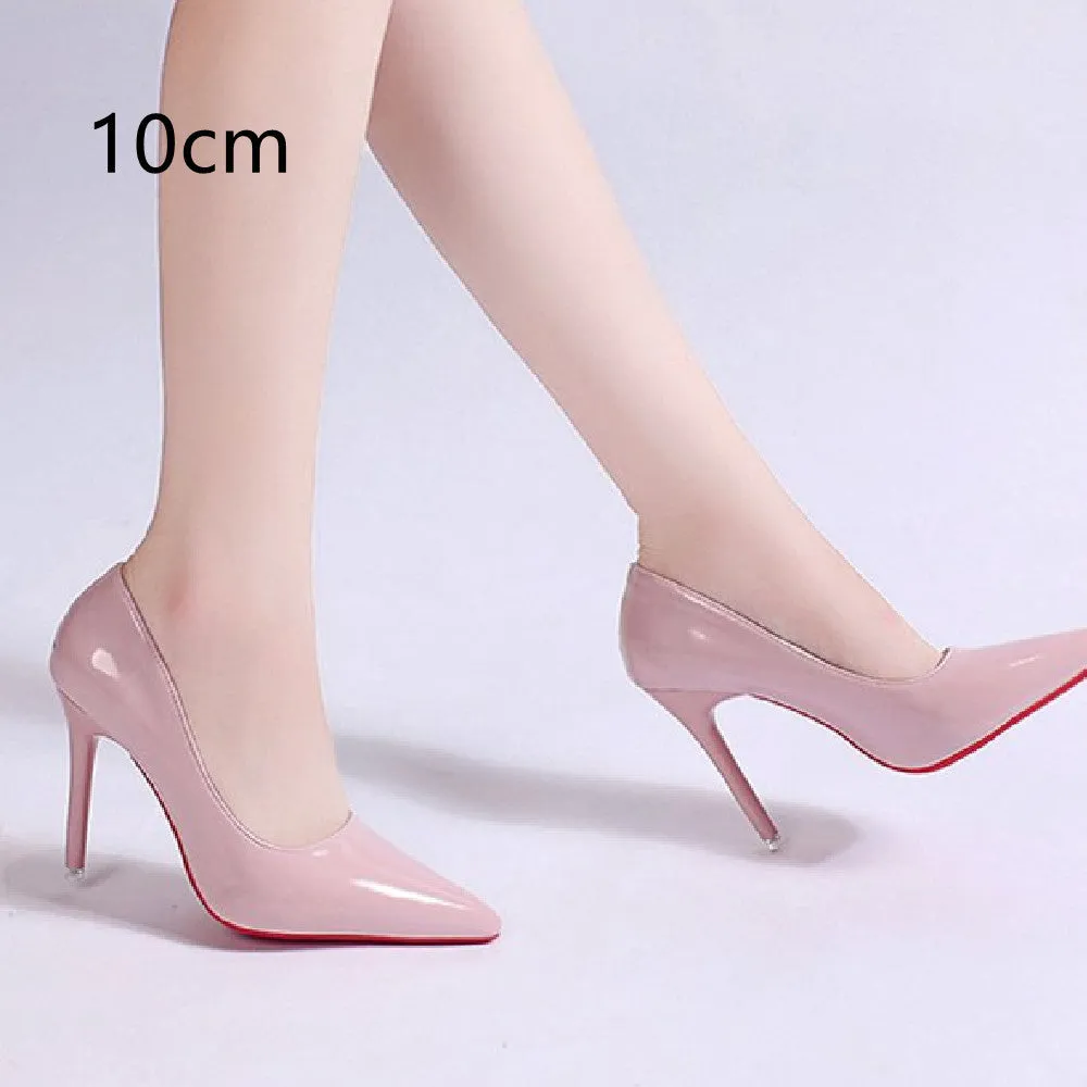 Pumps Women's Stiletto Heel Pointed Toe Sexy High Heels Shallow Mouth Super High Heel Solid Color