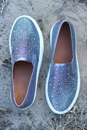 *PVM* Alli Jewel Slip Ons (Pewter)