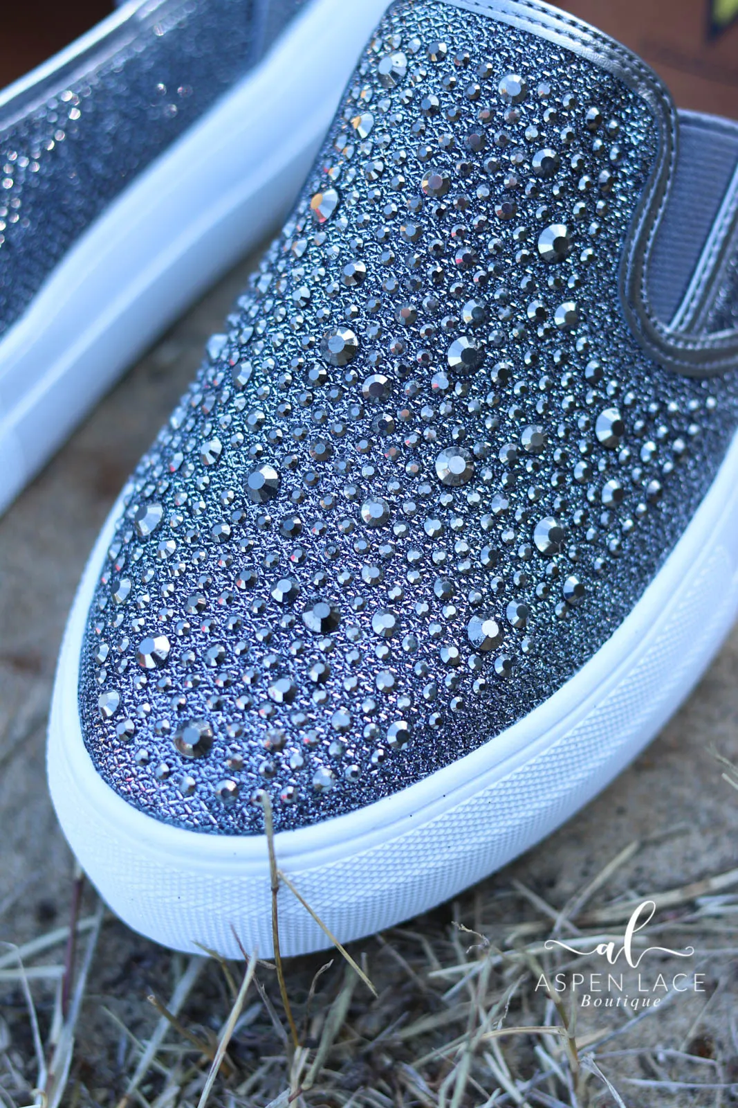 *PVM* Alli Jewel Slip Ons (Pewter)