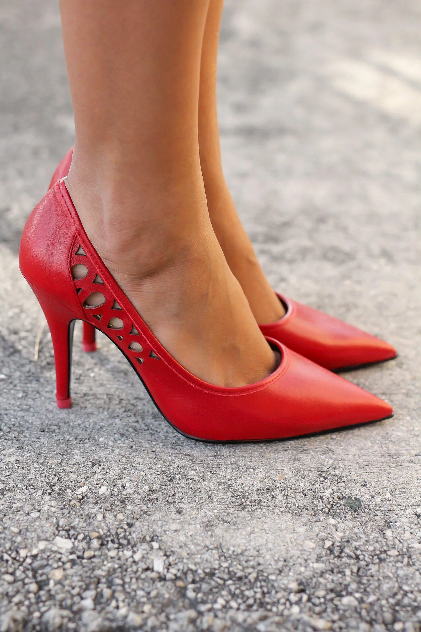 Red Lipstick Cut Out Heels