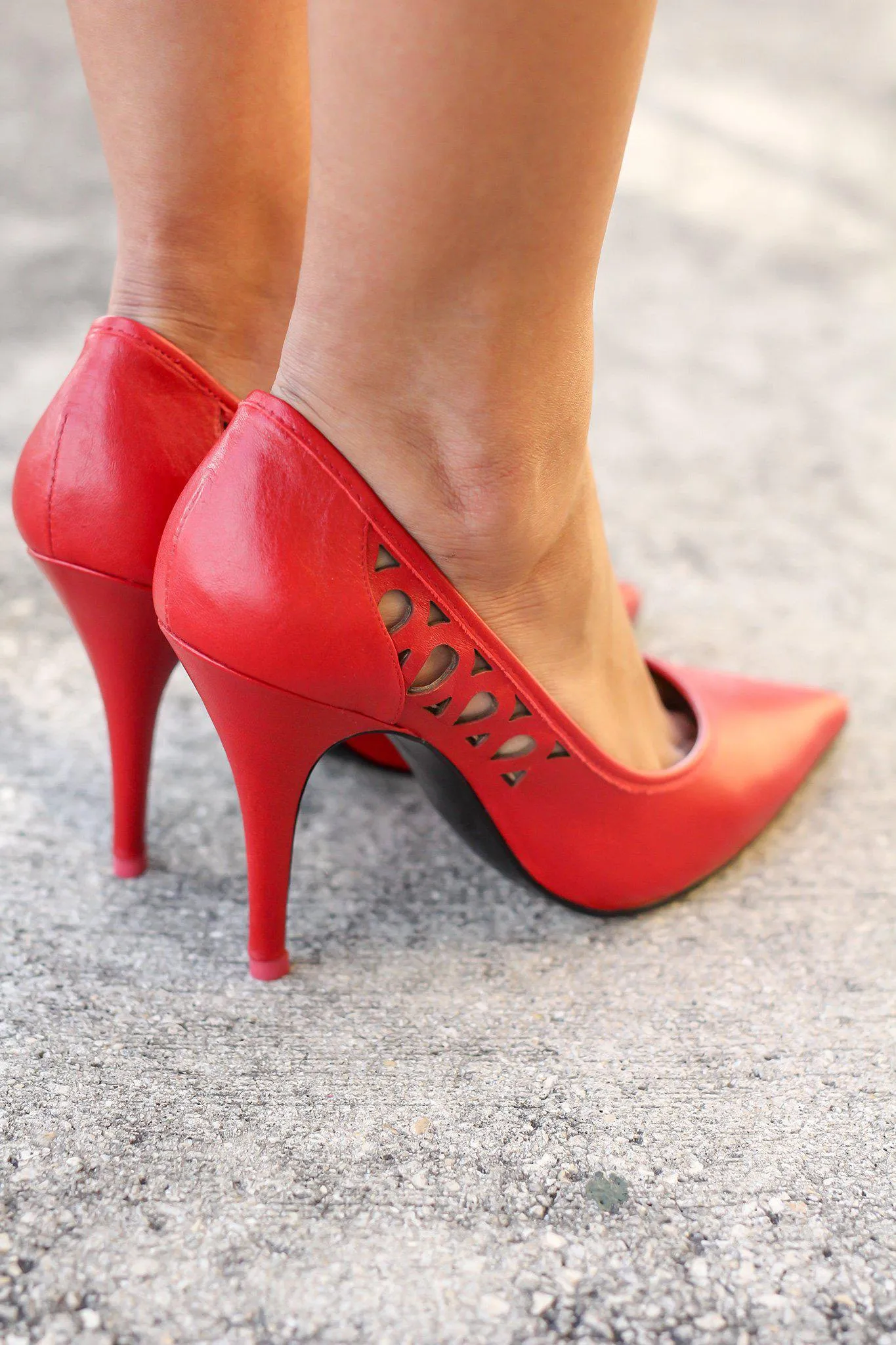 Red Lipstick Cut Out Heels