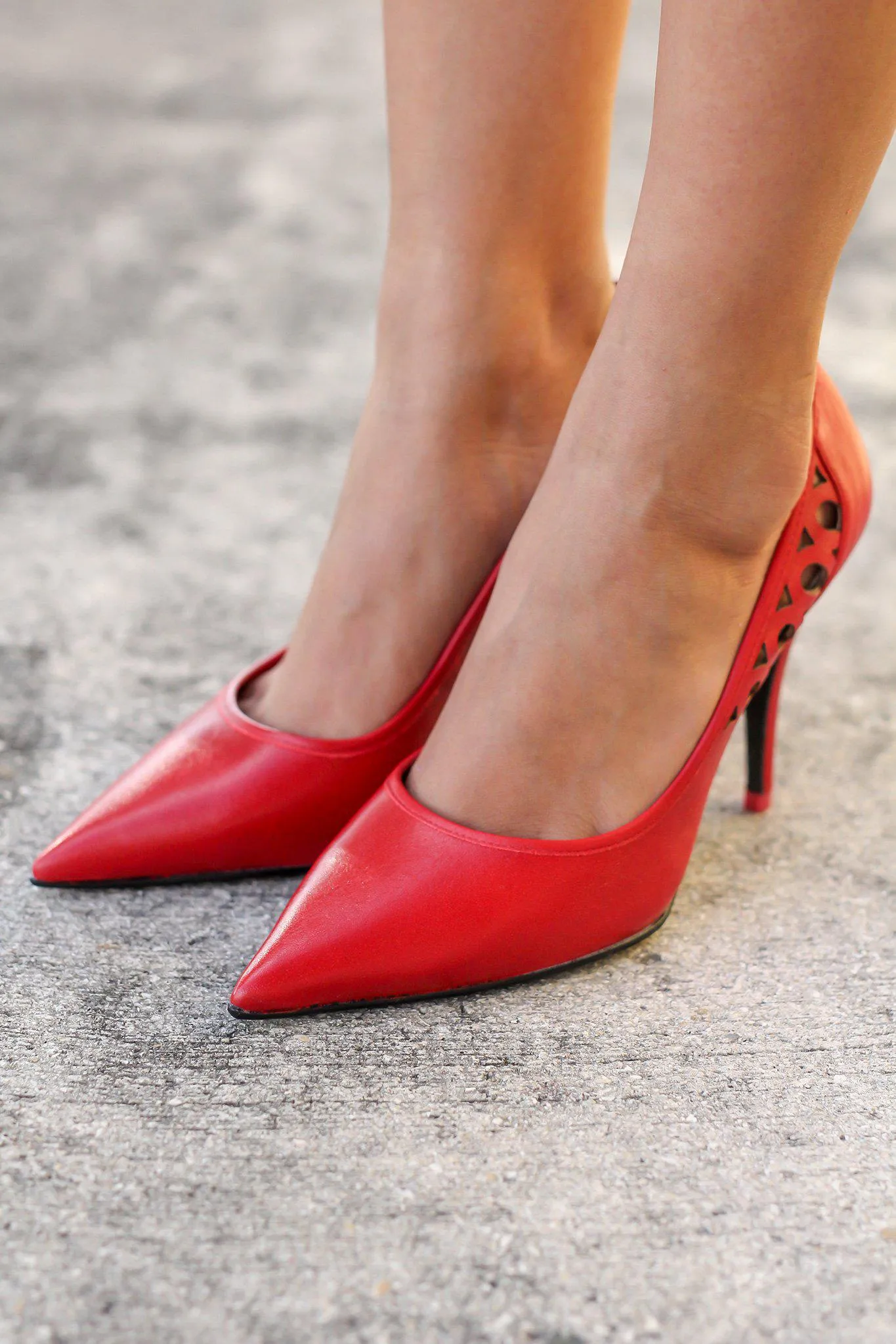 Red Lipstick Cut Out Heels