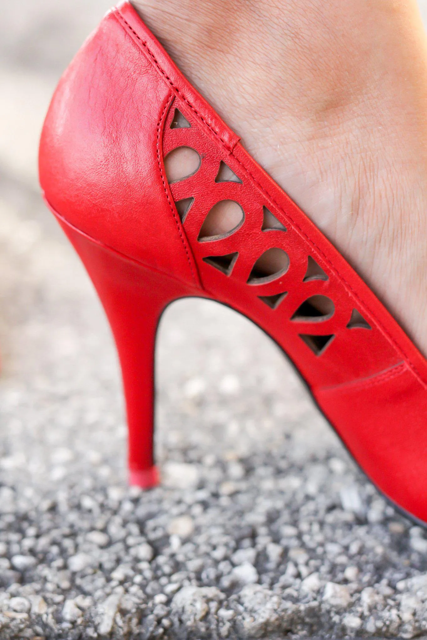 Red Lipstick Cut Out Heels