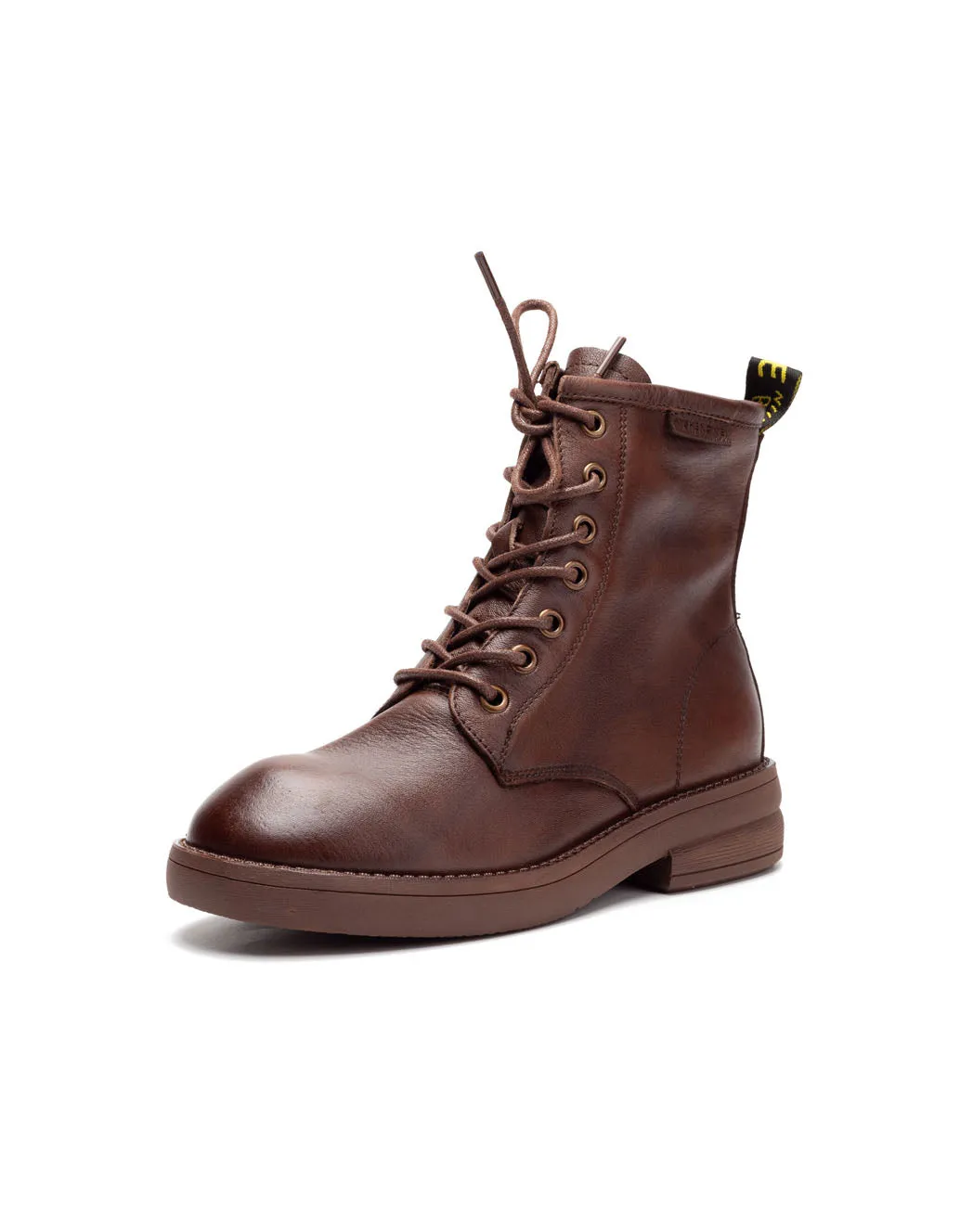 Retro Leather Seven Eyelets Lace-up Martin Boots