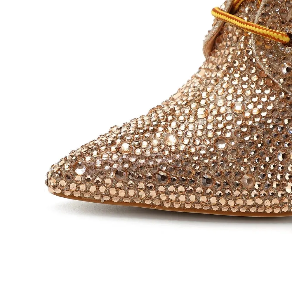 TEEK - Golden Rhinestone Boots