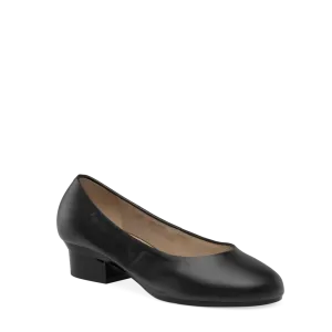 The Ballet Pump - Coal Stretch Leather Flat