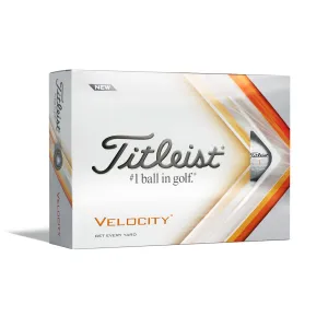 Titleist 2022 Velocity Golf Balls, 12 Pack, White