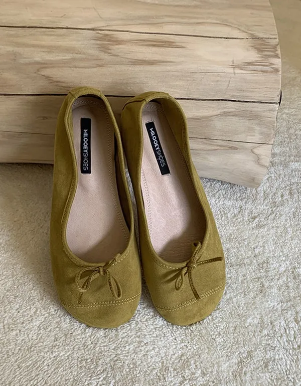 Women's Soft Suede Ballet Nurse Shoes